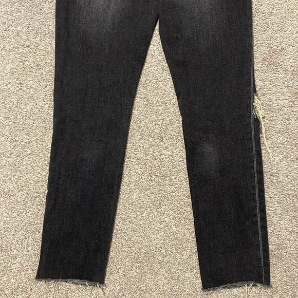 BDG Urban Outfitters Denim Black Twig Mid Rise Distressed Knee Raw Hem Jeans 28 - Picture 14 of 16